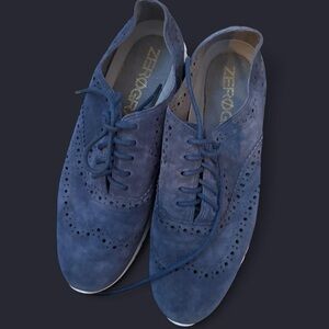 Cole Haan Men's Navy Suede Oxfords